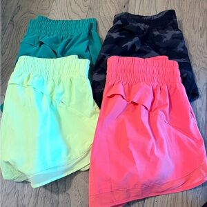 Athleta Active Mesh Skorts -Pink, Lime, Kelly green & black Camo